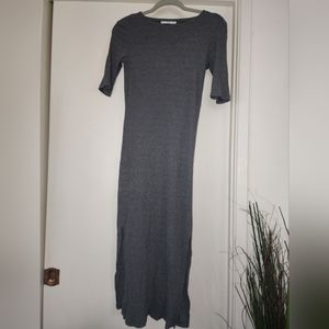 MANGO Gray Midi Dress - Size Small